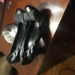 Womens Franco Sarto bowtie black pumps size 11